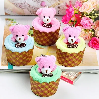 Towel Bear Cupcake