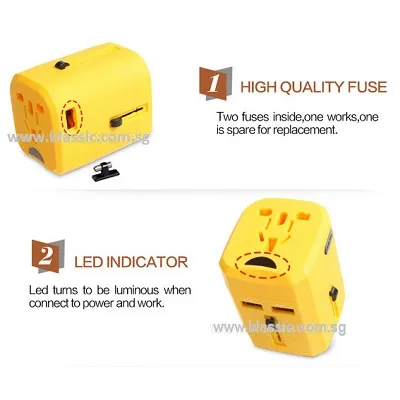 Universal Travel Adaptor - 2USB
